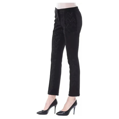 BYBLOS Black Marabou Women Pants