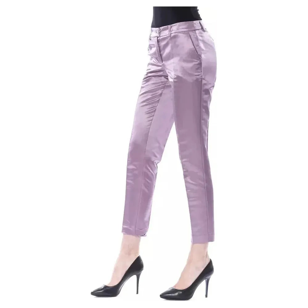 BYBLOS Purple Cotton Women Pant BYBLOS