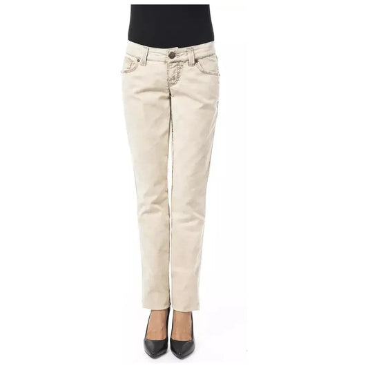 BYBLOS Chic Beige Slim Fit Artisanal Jeans BYBLOS