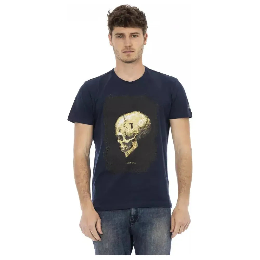 Trussardi Action Blue Cotton Men T-Shirt