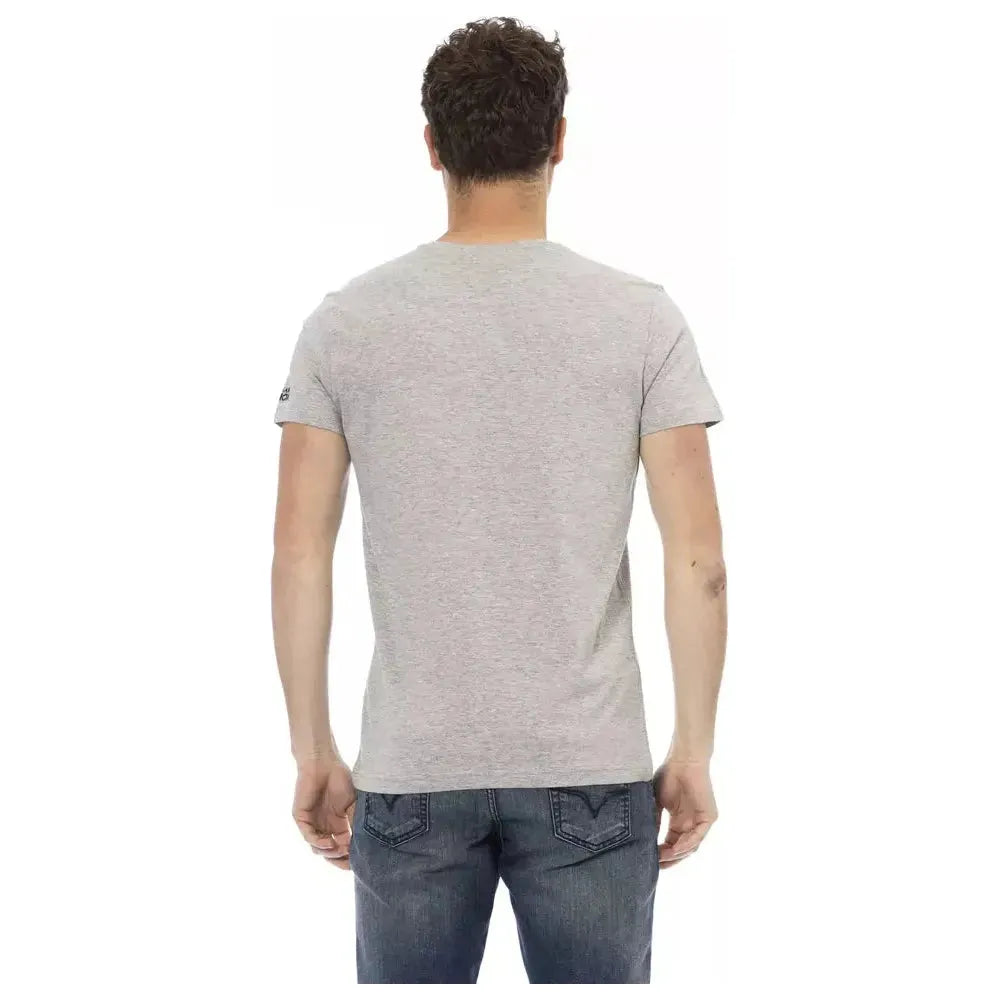 Trussardi Action Gray Cotton Men T-Shirt