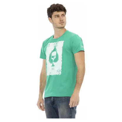 Trussardi Action Green Cotton Men T-Shirt