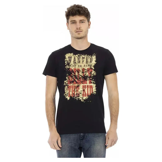 Trussardi Action Black Cotton Men T-Shirt