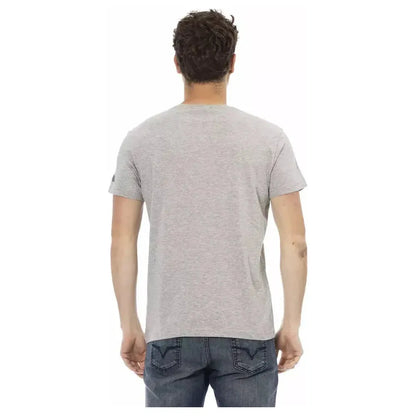 Trussardi Action Gray Cotton Men T-Shirt