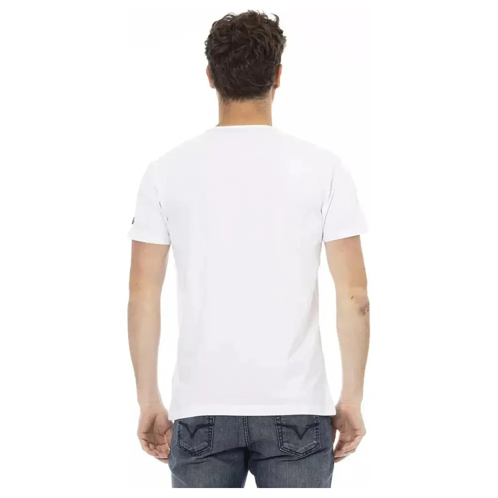 Trussardi Action White Cotton Men T-Shirt Trussardi Action