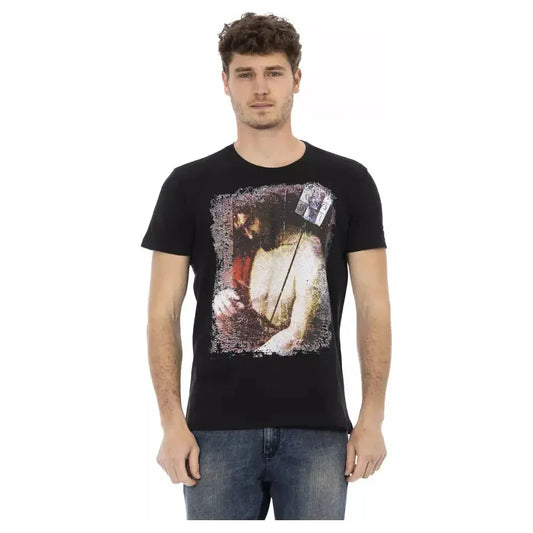 Trussardi Action Black Cotton Men's T-Shirt Trussardi Action