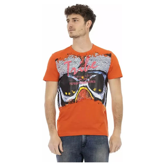 Trussardi Action "Orange Cotton Men T-Shirt" Trussardi Action