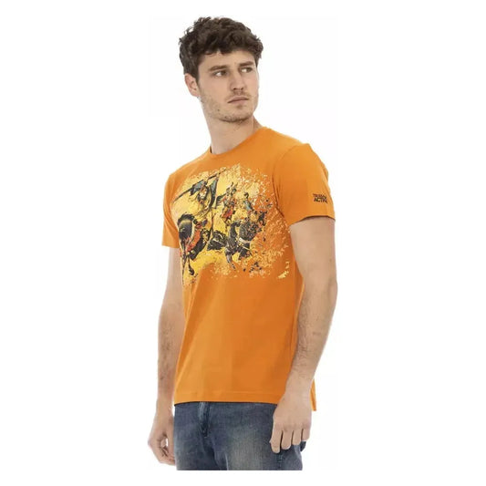 Trussardi Action Orange Cotton Mens TShirt Trussardi Action