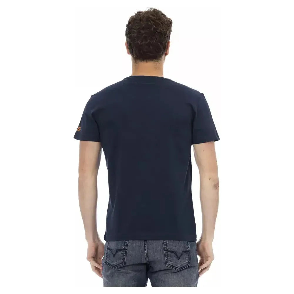 Trussardi Action Blue Cotton Men T-Shirt Trussardi Action