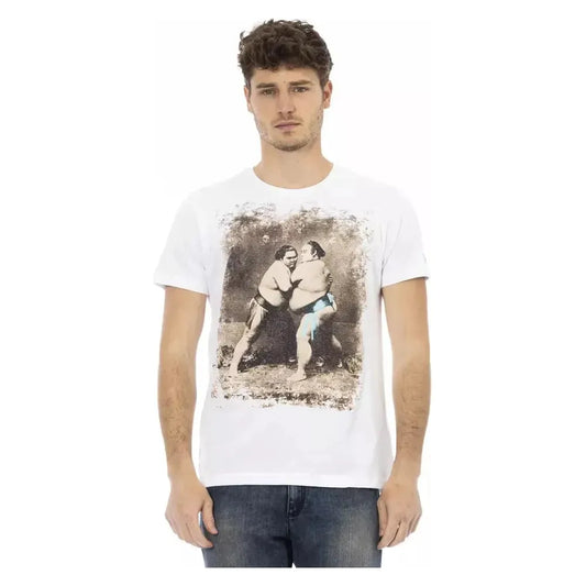 Trussardi Action White Cotton Men's T-Shirt Trussardi Action