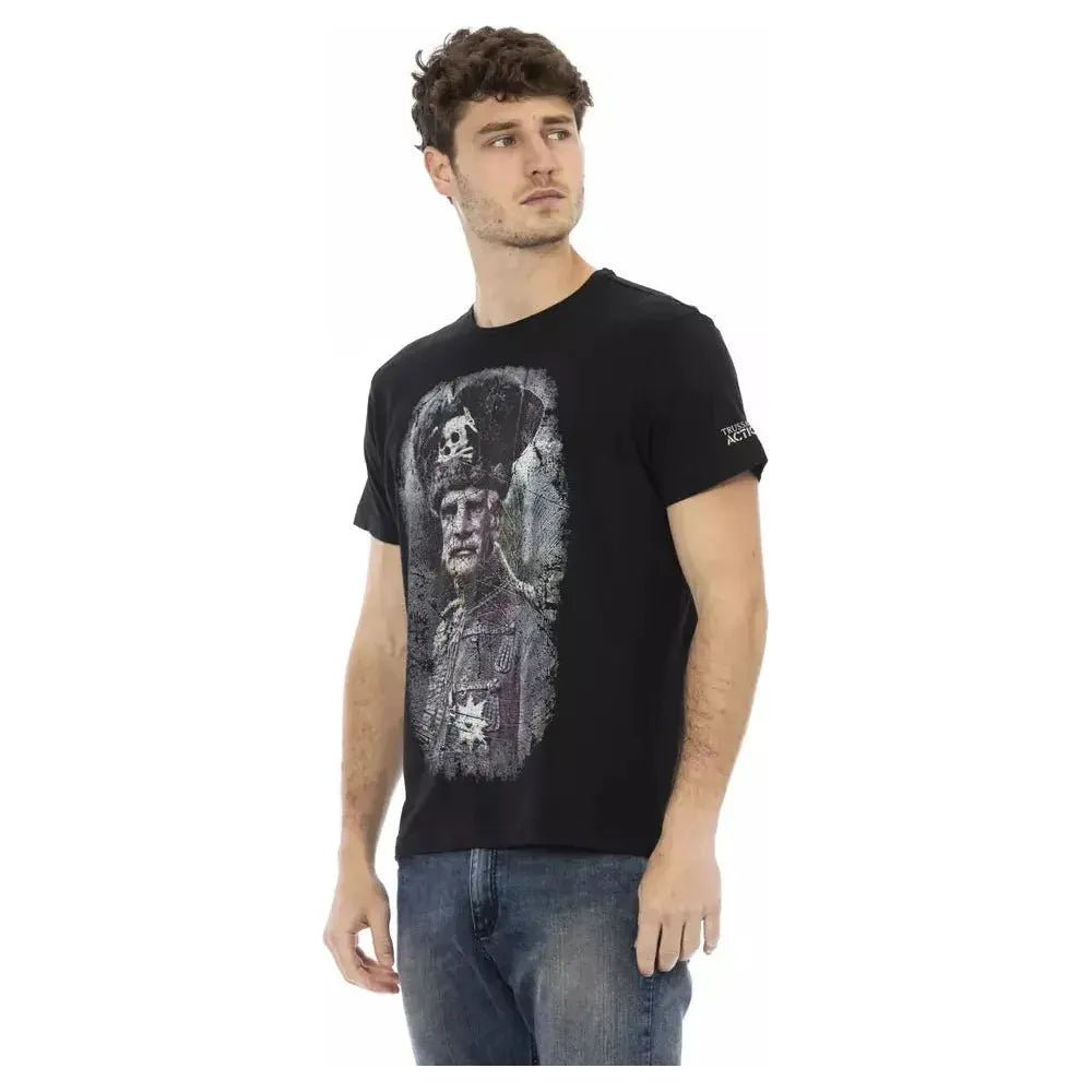 Trussardi Action Black Cotton Men's T-Shirt Trussardi Action
