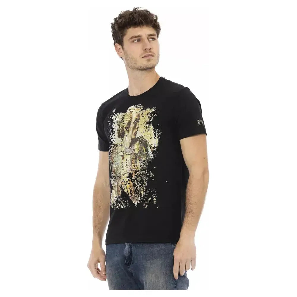 Trussardi Action Black Cotton Men T-Shirt
