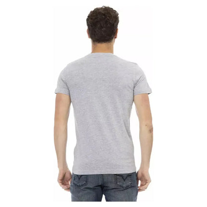 Trussardi Action Gray Cotton Men T-Shirt