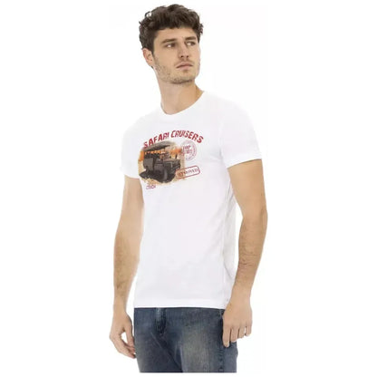 Trussardi Action White Cotton Men T-Shirt
