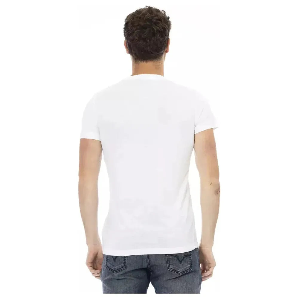 Trussardi Action White Cotton Men T-Shirt