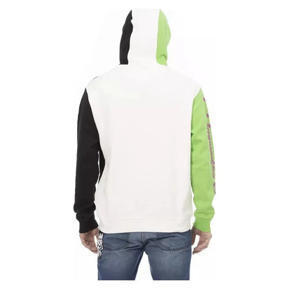 Automobili Lamborghini White Cotton Men Sweater with Hood