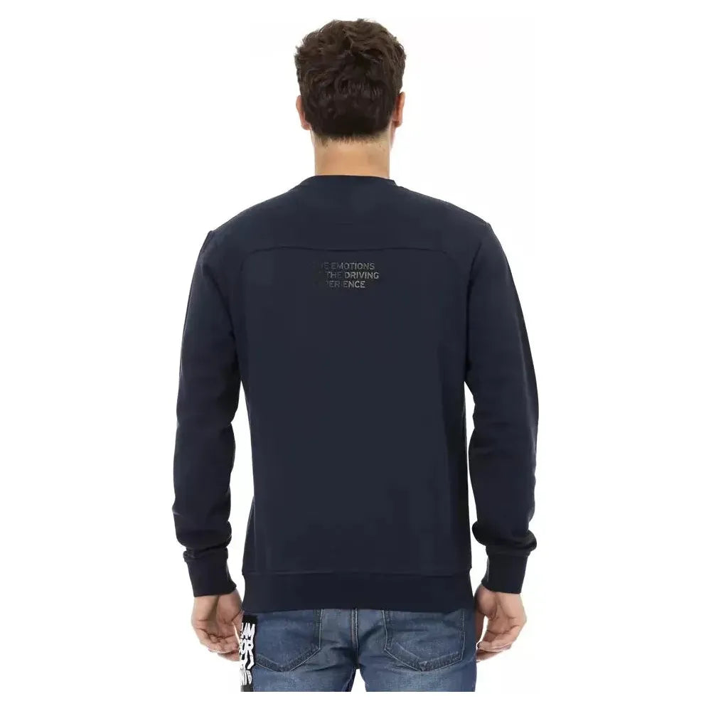 Automobili Lamborghini Blue Cotton Men Sweater Automobili Lamborghini