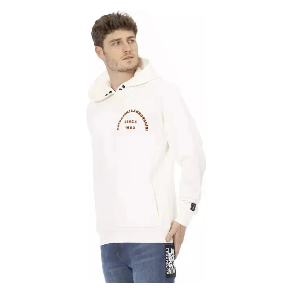 Automobili Lamborghini White Cotton Men Sweater