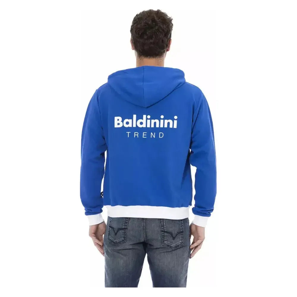 Baldinini Trend Blue Wool Men Sweater Baldinini Trend