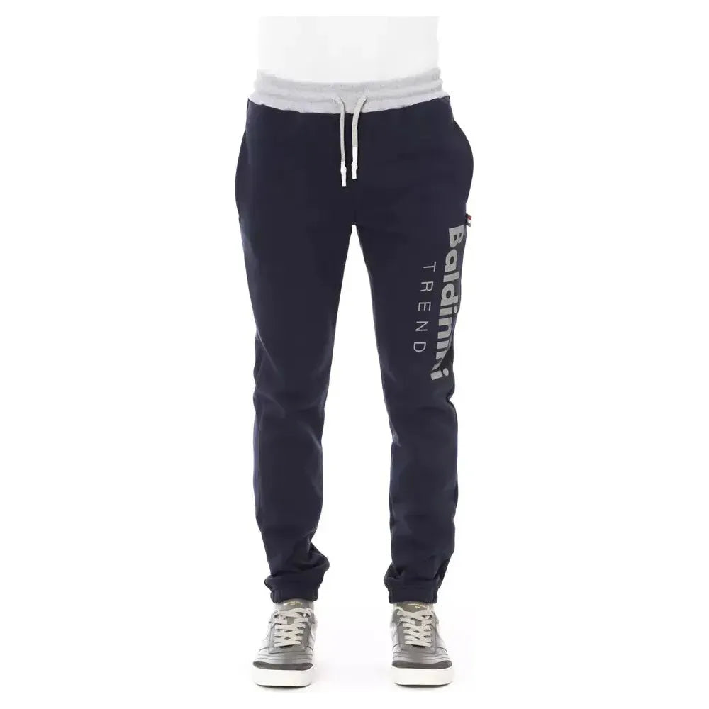 Baldinini Trend Blue Cotton Men Sport Pant 1728,3XL,67345744032,Baldinini Trend,Blue,Clothing,Jeans & Pants - Men - Clothing,Joggers (workout pants) - Sportswear - Clothing,L,M,Men,Men - Clothing,New with tags,S,Sportswear - Clothing,XL,XXL