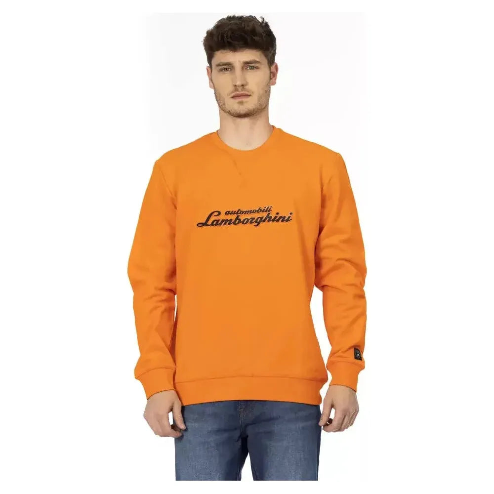 Automobili Lamborghini Orange Cotton Men's Sweater 1728,67345744032,Automobili Lamborghini,Clothing,L,M,Men,Men - Clothing,New with tags,Orange,S,Sportswear - Clothing,Sweaters - Clothing,Sweaters - Men - Clothing,Sweatshirt - Sportswear - Clothing,Sweats