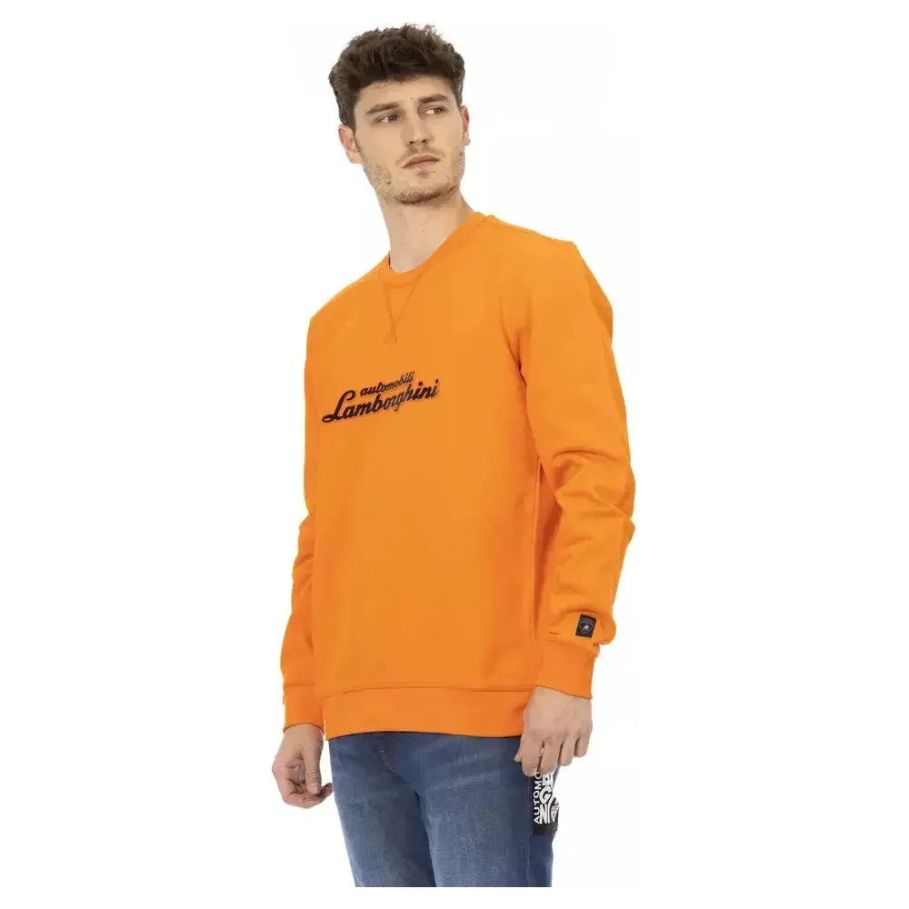 Automobili Lamborghini Orange Cotton Men's Sweater 1728,67345744032,Automobili Lamborghini,Clothing,L,M,Men,Men - Clothing,New with tags,Orange,S,Sportswear - Clothing,Sweaters - Clothing,Sweaters - Men - Clothing,Sweatshirt - Sportswear - Clothing,Sweats