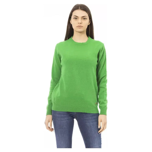 Baldinini Trend Green Wool Women Sweater Baldinini Trend Medium Sea Green