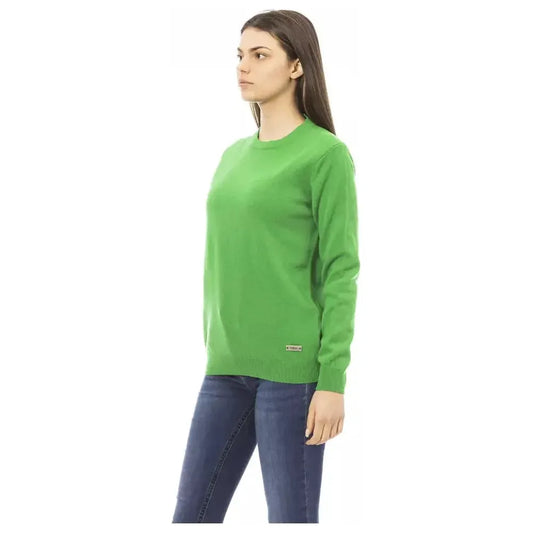 Baldinini Trend Green Wool Women Sweater Baldinini Trend Medium Sea Green