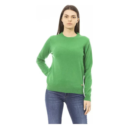 Baldinini Trend Green Cashmere Women Sweater Baldinini Trend Slate Gray