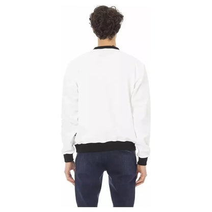 Baldinini Trend White Cotton Men Sweater 1728,4XL,67345744032,Baldinini Trend,Clothing,Men,Men - Clothing,New with tags,Sweaters - Clothing,Sweaters - Men - Clothing,Sweatshirts - Sweaters - Clothing,White