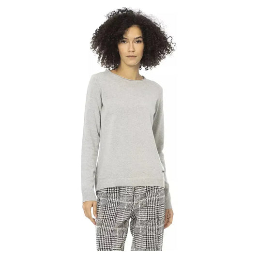Baldinini Trend Gray Wool Women Sweater Baldinini Trend Light Gray
