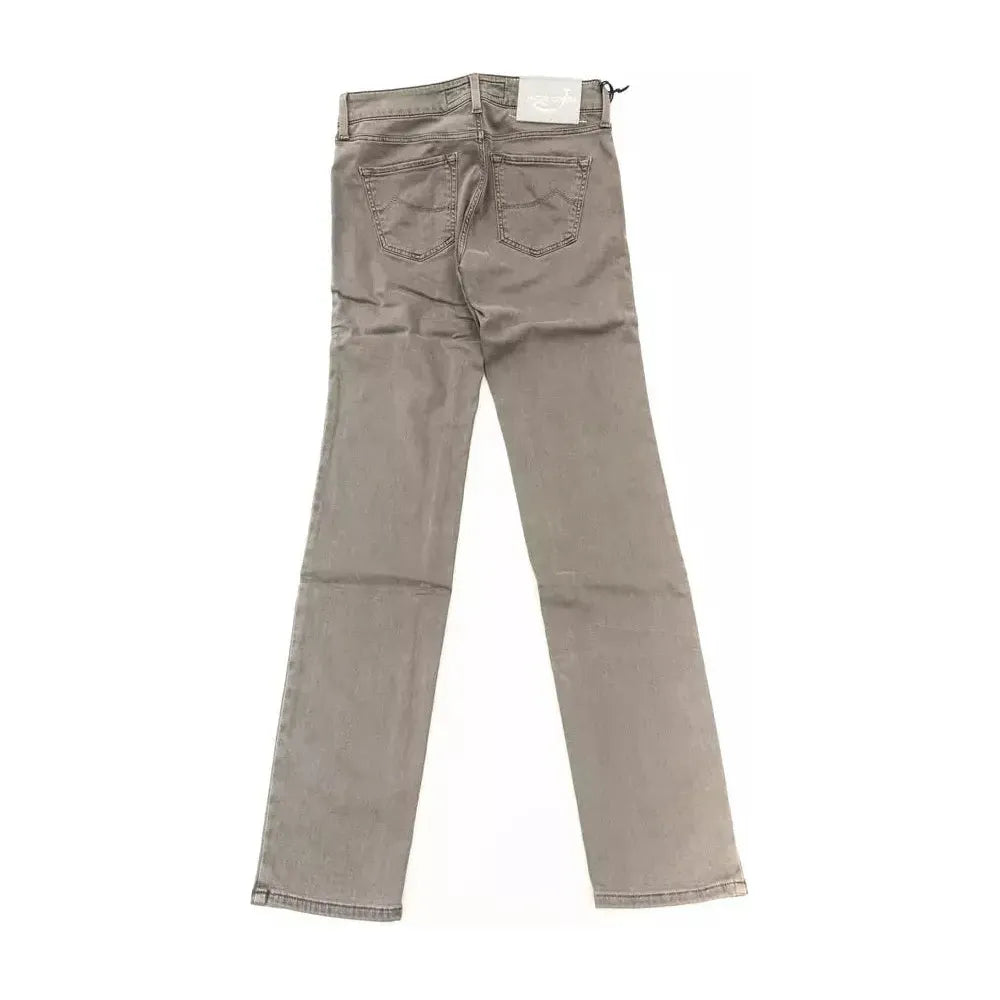 Jacob Cohen Gray Cotton Women Jeans
