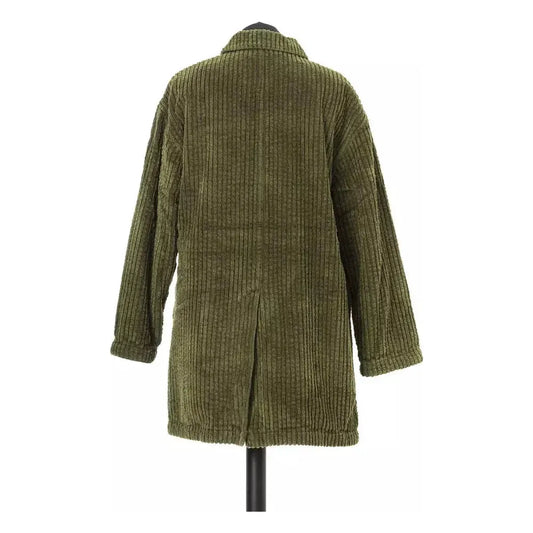 Jacob Cohen Green Cotton Women Jacket WOMAN COATS & JACKETS Jacob Cohen Dark Olive Green