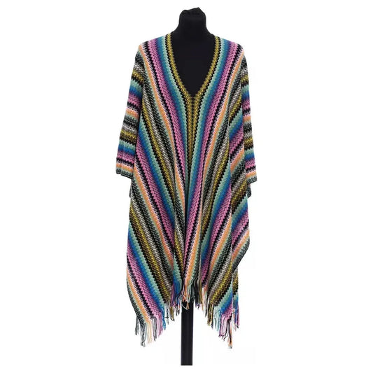 Missoni Multicolor Wool Women Poncho Missoni