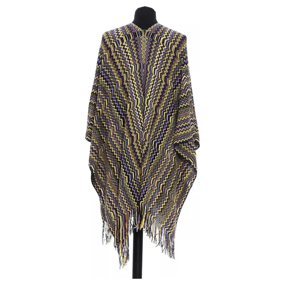 بونشو نسائي من الصوف متعدد الألوان من Missoni