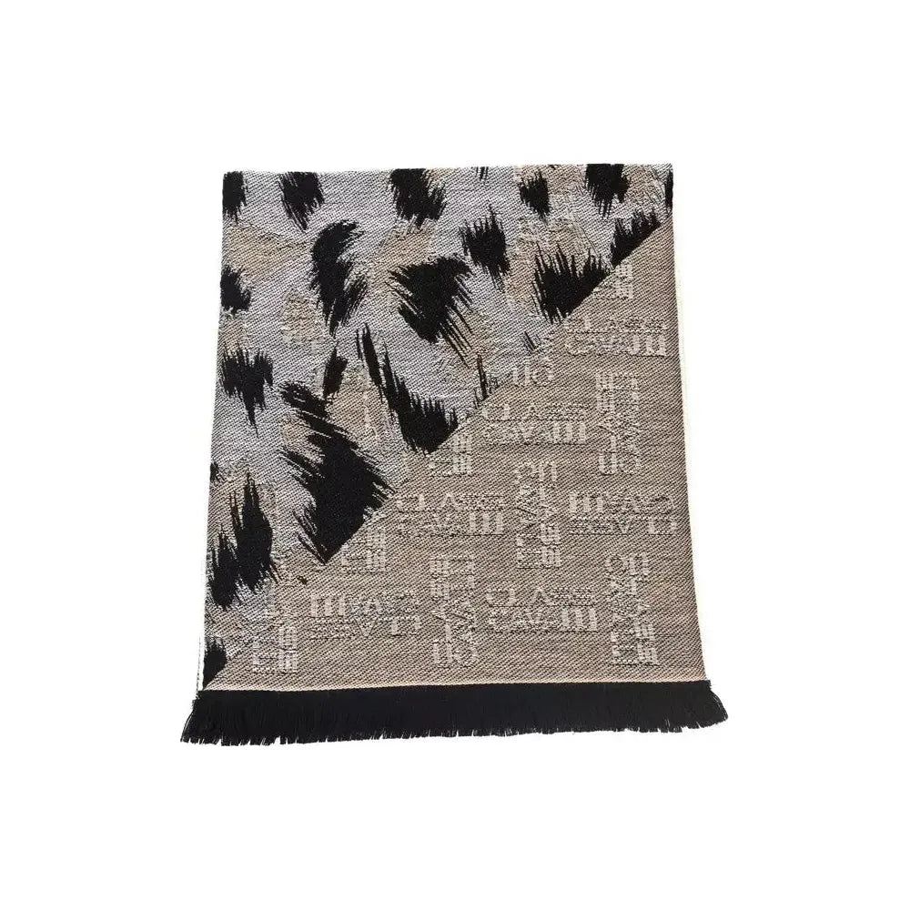 Cavalli Class Beige Wool Men Scarf Scarves