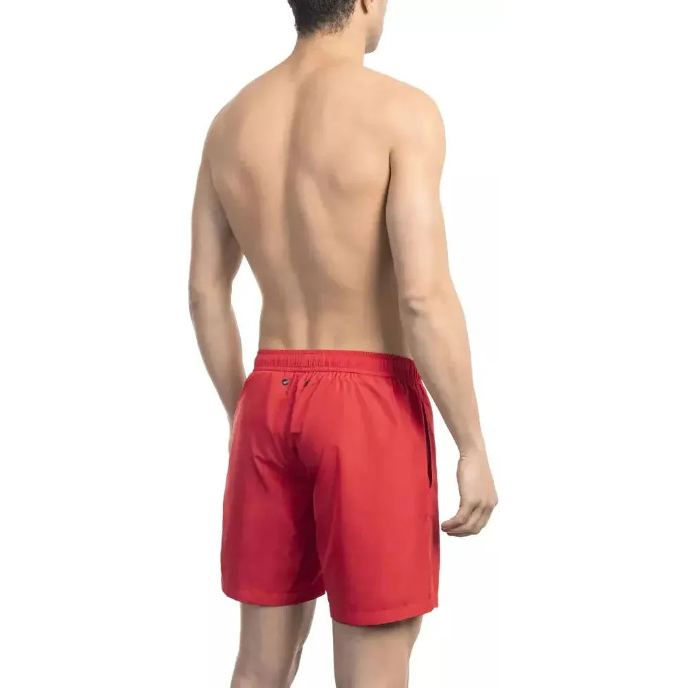 Bikkembergs Red Polyester Men's Swim Short Bikkembergs