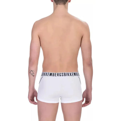 Bikkembergs White Cotton Men's Trunk Underwear Pack 1728,67345744032,Bikkembergs,Boxers - Underwear - Clothing,Clothing,L,M,Men,Men - Clothing,New with tags,S,Underwear - Clothing,Underwear - Men - Clothing,White,XXL