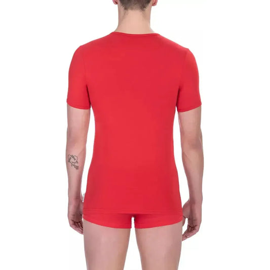 Bikkembergs Red Cotton Men's T-Shirt MAN T-SHIRTS Bikkembergs