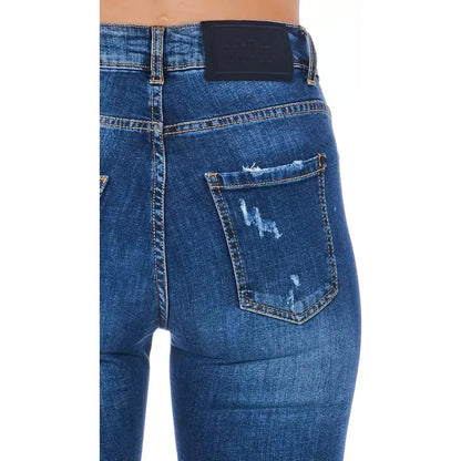 Frankie Morello Blue Other Fibres Women Jeans
