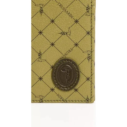 Trussardi Green Leather Men Wallet Trussardi