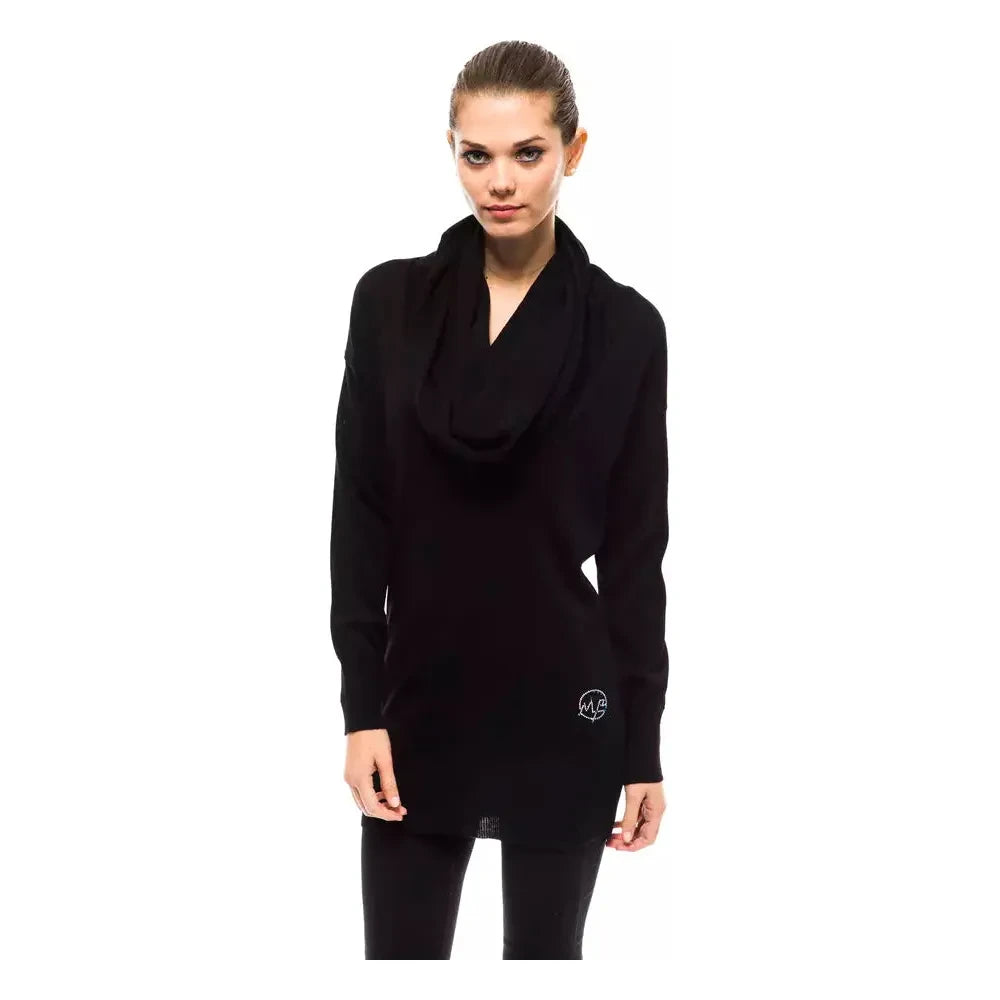 Montana Blu Black Wool Women Sweater Montana Blu Black