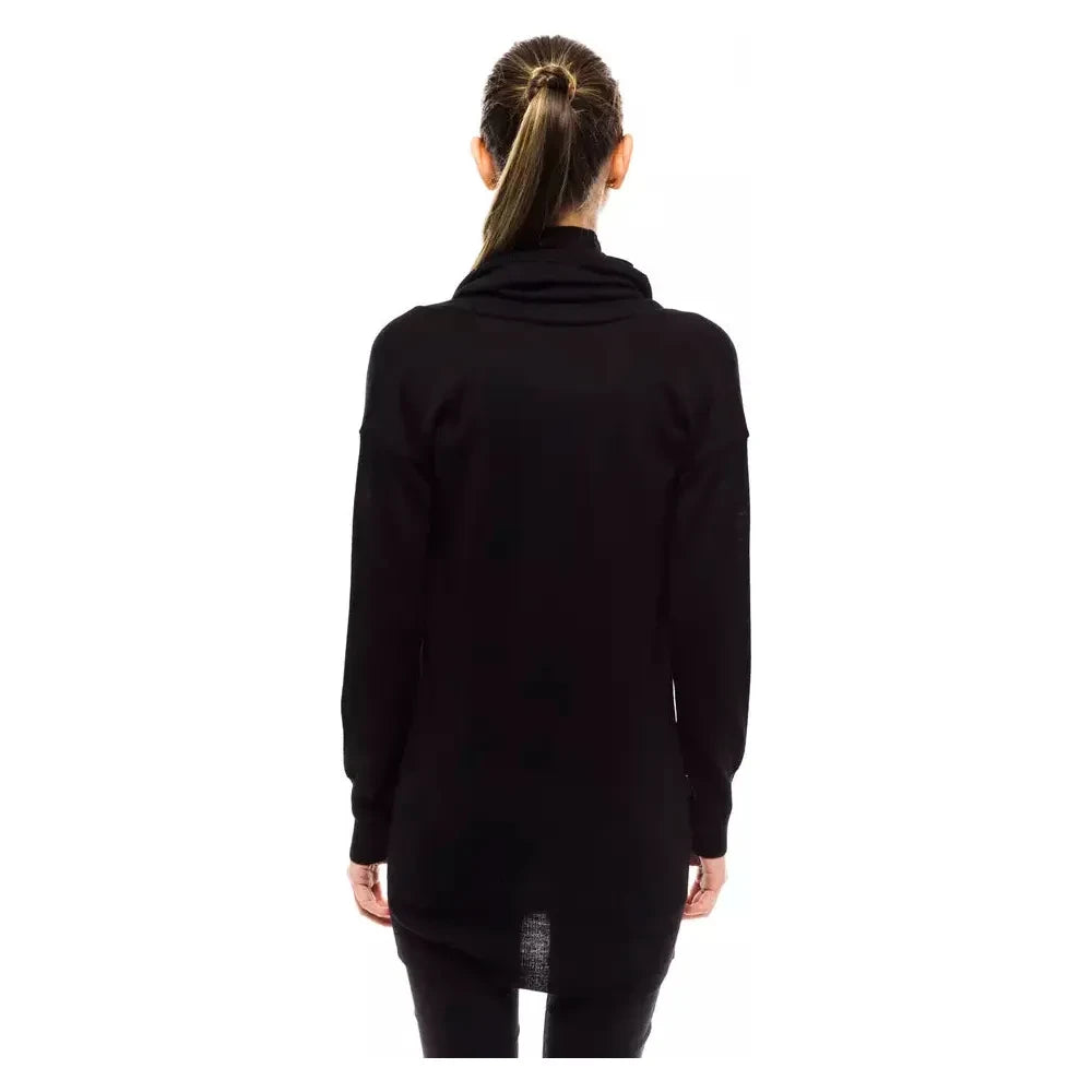 Montana Blu Black Wool Women Sweater Montana Blu Black