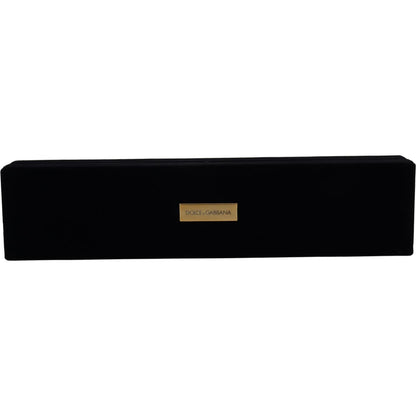 Dolce & Gabbana Black Velvet Logo Plaque Storage Bracelet Jewelry Box