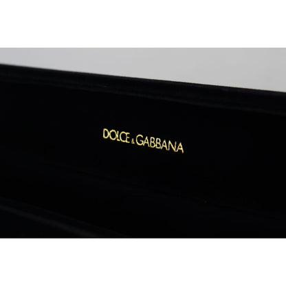 Dolce & Gabbana Black Velvet Logo Plaque Storage Bracelet Jewelry Box