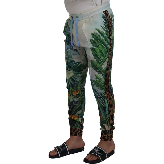 Dolce & Gabbana Multicolor Silk Statement Pants Dolce & Gabbana Dark Slate Gray