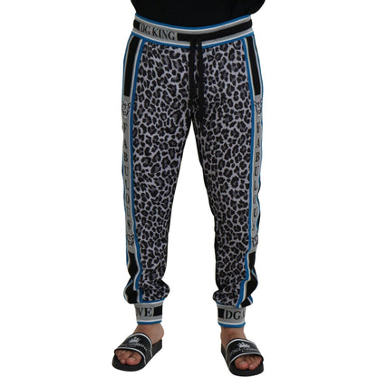 Dolce & Gabbana Multicolor DG King Leopard Print Jogger Pants 1728,67345645728,Athletic Pants - Pants - Clothing,Clothing,Dolce & Gabbana,IT52 | L,Jeans & Pants - Men - Clothing,Joggers (workout pants) - Sportswear - Clothing,Material: 100% Polyester,Men,