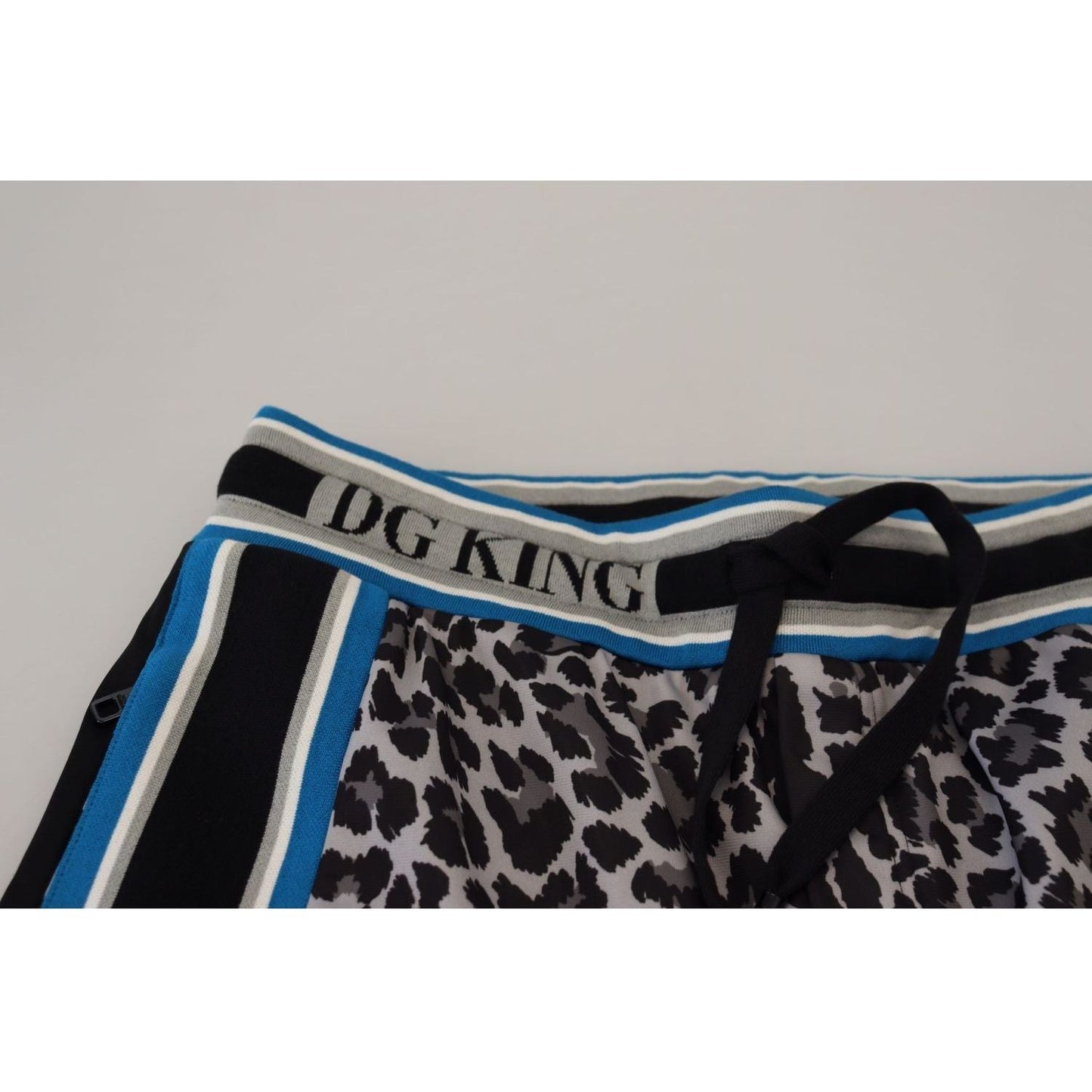 Dolce & Gabbana Multicolor DG King Leopard Print Jogger Pants 1728,67345645728,Athletic Pants - Pants - Clothing,Clothing,Dolce & Gabbana,IT52 | L,Jeans & Pants - Men - Clothing,Joggers (workout pants) - Sportswear - Clothing,Material: 100% Polyester,Men,