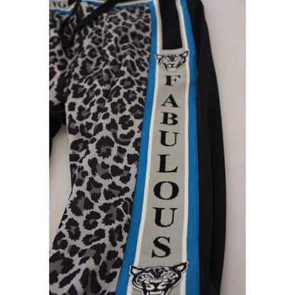 Dolce & Gabbana Multicolor DG King Leopard Print Jogger Pants 1728,67345645728,Athletic Pants - Pants - Clothing,Clothing,Dolce & Gabbana,IT52 | L,Jeans & Pants - Men - Clothing,Joggers (workout pants) - Sportswear - Clothing,Material: 100% Polyester,Men,