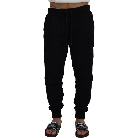 Dolce & Gabbana Elegant Black Cotton Jogger Pants Dolce & Gabbana